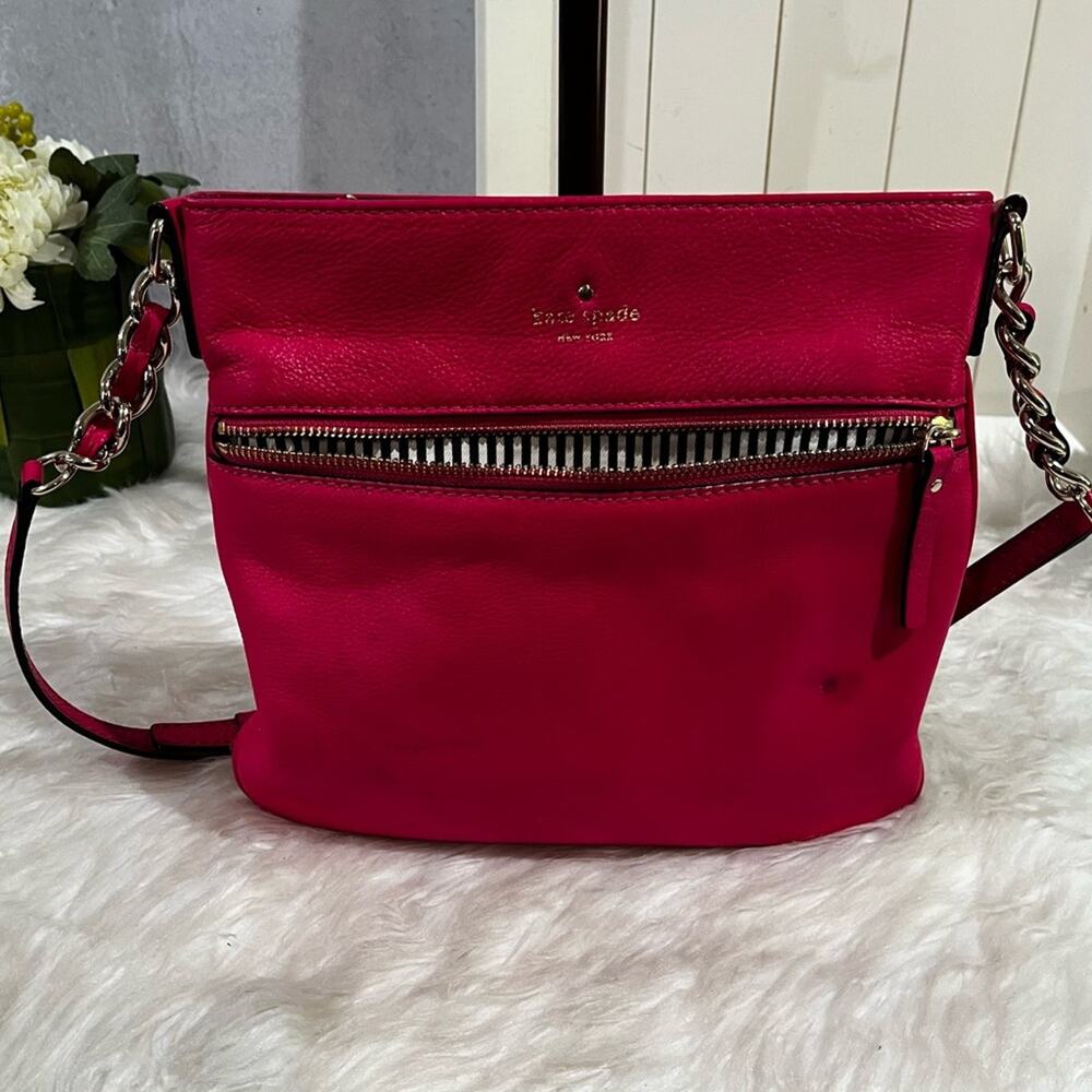 Kate Spade New York Cobble Hill Ellen Leather Adjustable Crossbody Handbag Pink - Picture 6 of 16
